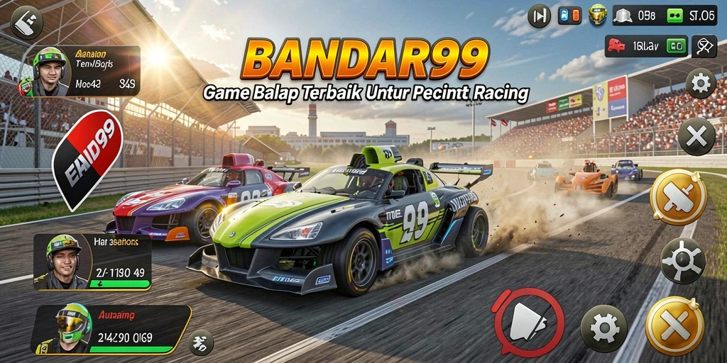 Tampilan gameplay seru dalam balapan di BANDAR99.
