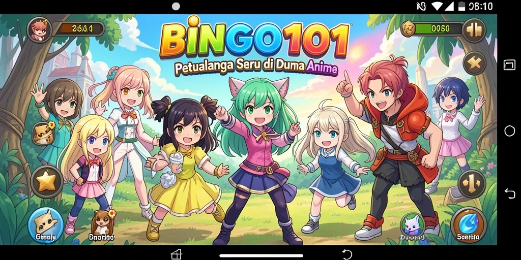 Gameplay seru BINGO101 yang menampilkan karakter anime favorit.