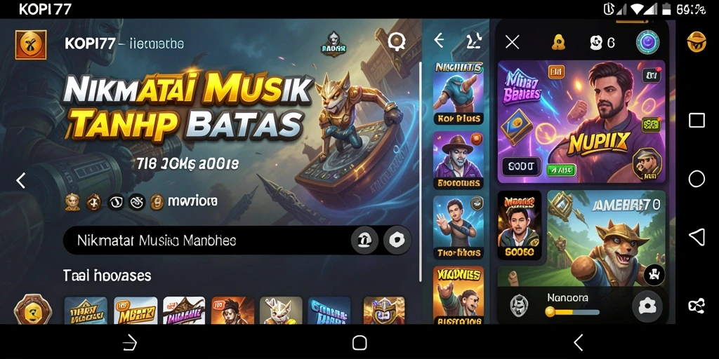 Tampilan gameplay KOPI77 yang menarik dan penuh warna.