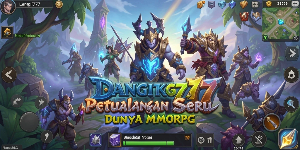 Tangkapan layar LANGIT777 menampilkan grafis dan aksi pertempuran MMORPG yang menakjubkan.