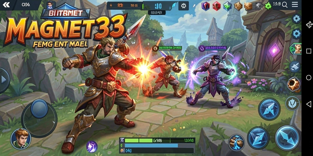 Tangkapan layar dari gameplay epik MAGNET33 yang menghadirkan pertarungan MOBA menarik.