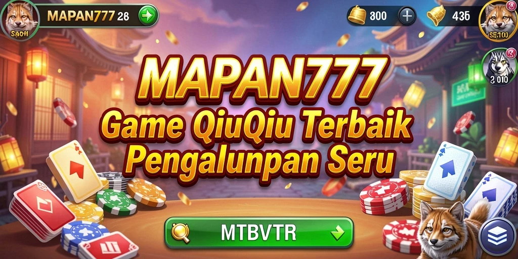 Tampilan gameplay seru di MAPAN777, penuh aksi dan strategi QiuQiu.