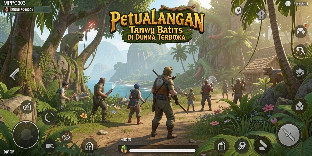 Gameplay MPO303 yang menampilkan kebebasan eksplorasi dunia terbuka.