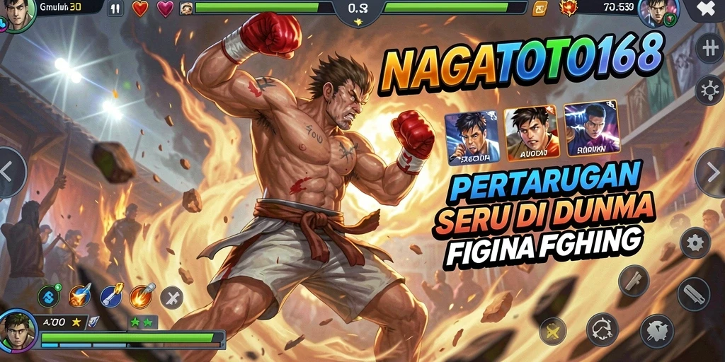 Screenshot NAGATOTO168 menampilkan duel karakter dalam pertarungan Fighting.