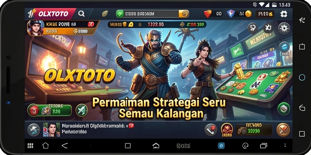 Tangkapan layar strategis yang menunjukkan intensitas gameplay OLXTOTO.