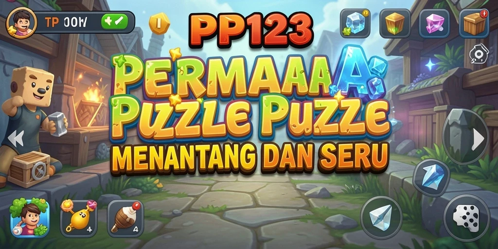 Tampilan gameplay penuh warna dari PP123 yang menantang.