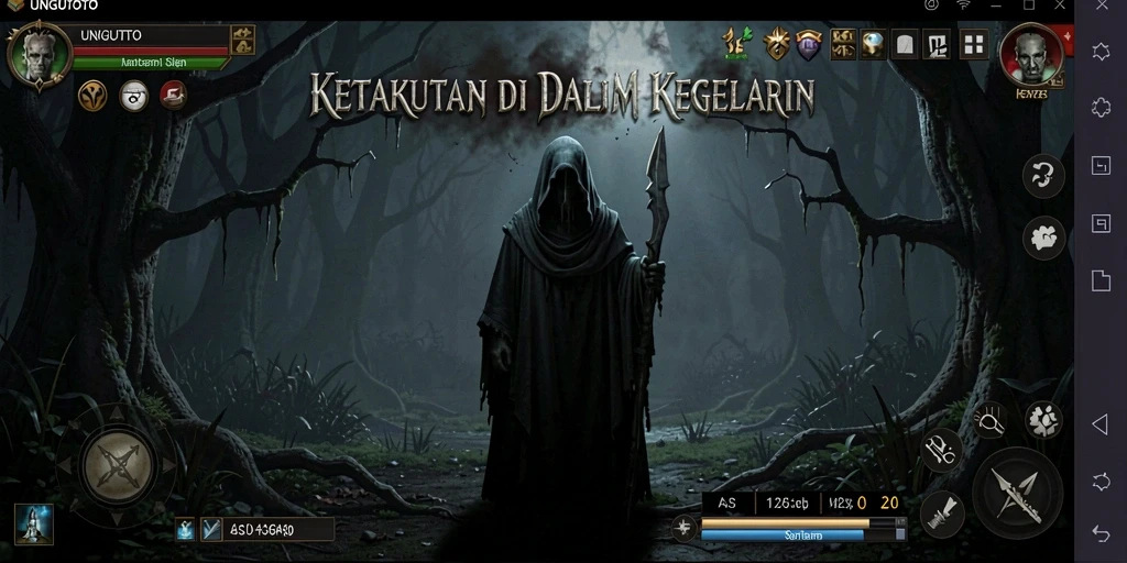 Gameplay UNGUTOTO yang menakutkan dan penuh ketegangan.
